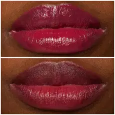 Labios de modelo usando Lip I.V. 10 Berry Thirsty.