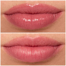 Labios de modelo usando Lip I.V. 17 Petal Pourin.