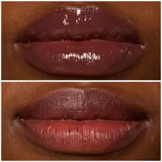 Labios de modelo usando Lip I.V. 06 Espresso Soak.