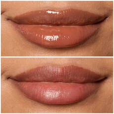 Labios de modelo usando Lip I.V. 03 Splash N Spice.