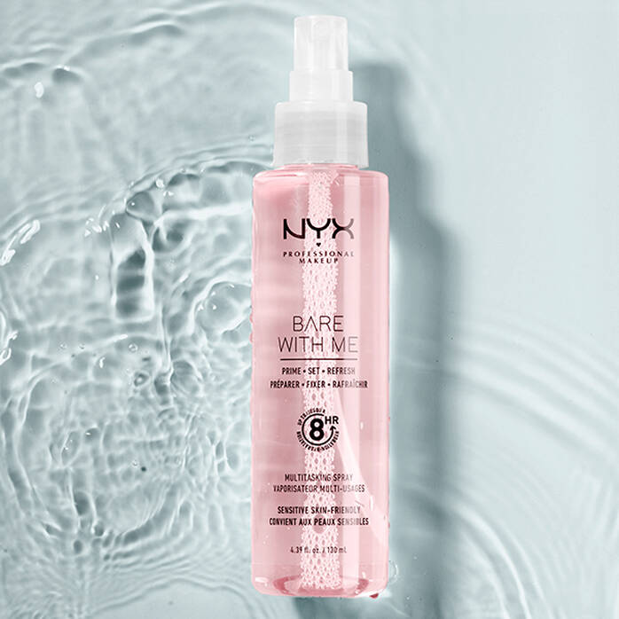 Primer Bare With Me. Fija. Refresca. Spray multiusos NYX