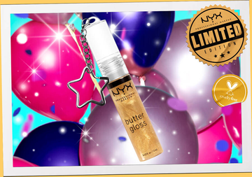 BRILLO LABIAL BUTTER LIP GLOSS BIRTHDAY WITH KEYCHAIN 25K GOLD